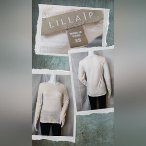 Lilla P Light Peach Long Sleeve Top